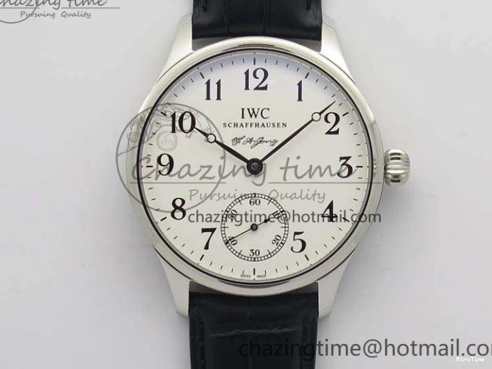 MIROTIME 0423 Durable Portuguese Fa Jones IW544202 SS GSF 1:1 Best Edition White Dial On Leather Strap 7229
